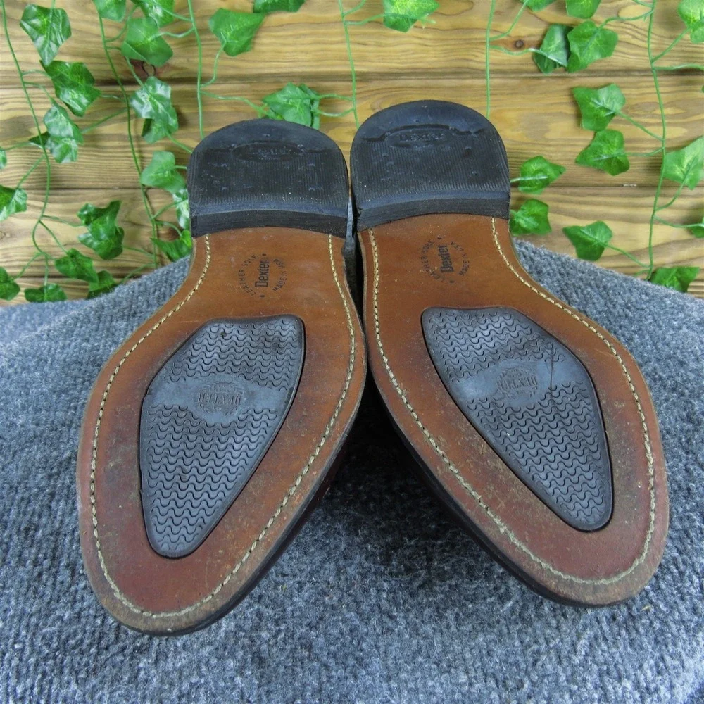 Dexter Men Kilty Tassle Loafer Burgundy Patent Leather Size 9.5 Gently Used 2025